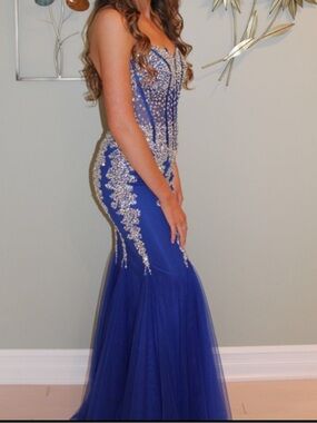 Jovani royal blue prom dress size 2